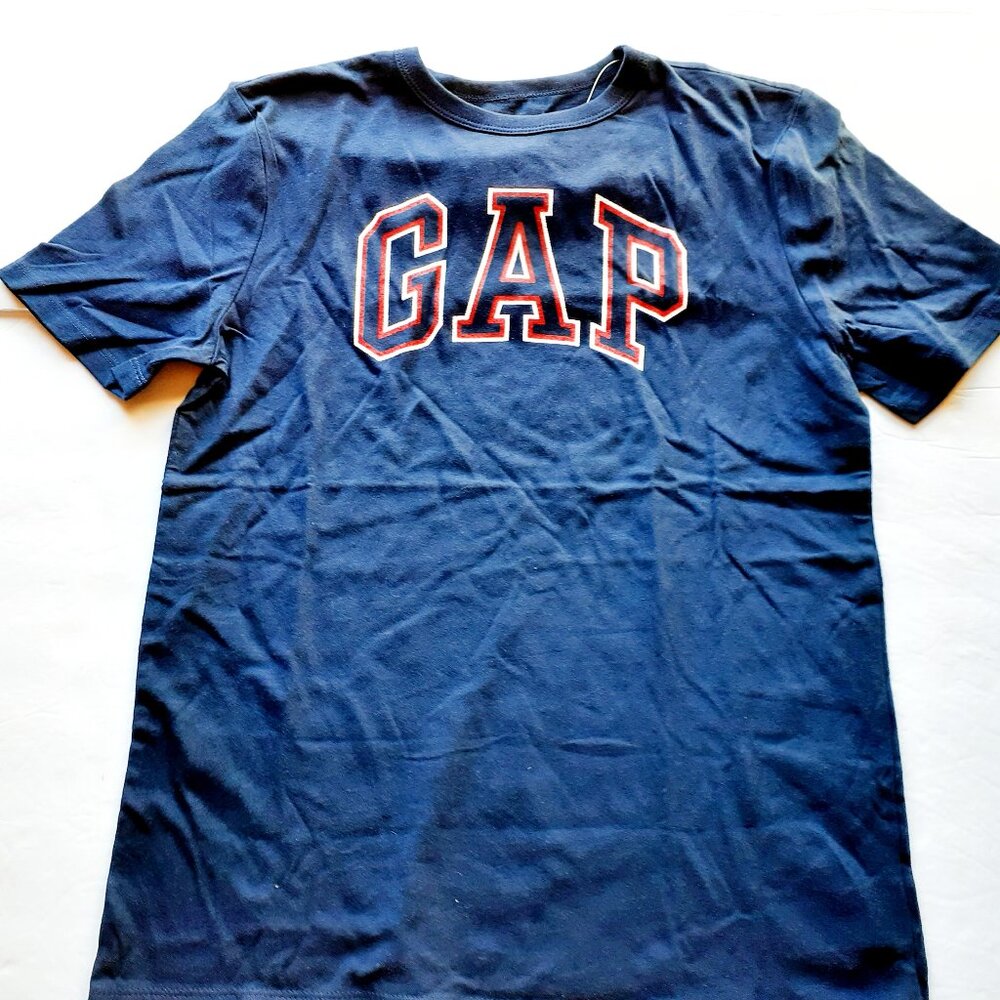 Gap Boys T-Shirt Logo Navy Short Sleeve XXL 14-16 New
